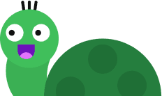 Cute green turtle character